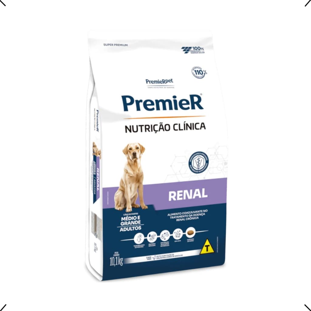 RAÇÃO PREMIER NUTRIÇÃO CLINICA RENAL MEDIA E GRANDE 10KG