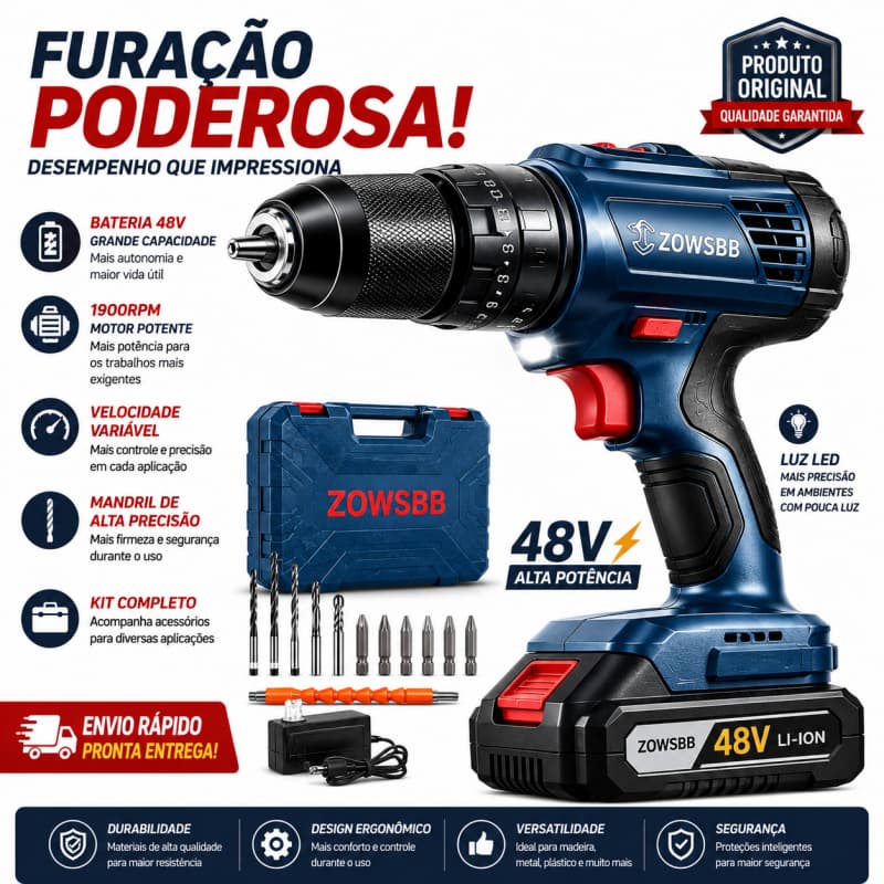 Furadeira parafusadeira 2 Baterias furadeira de impacto Genéric a bosch GSR 185-li Kit de acessórios