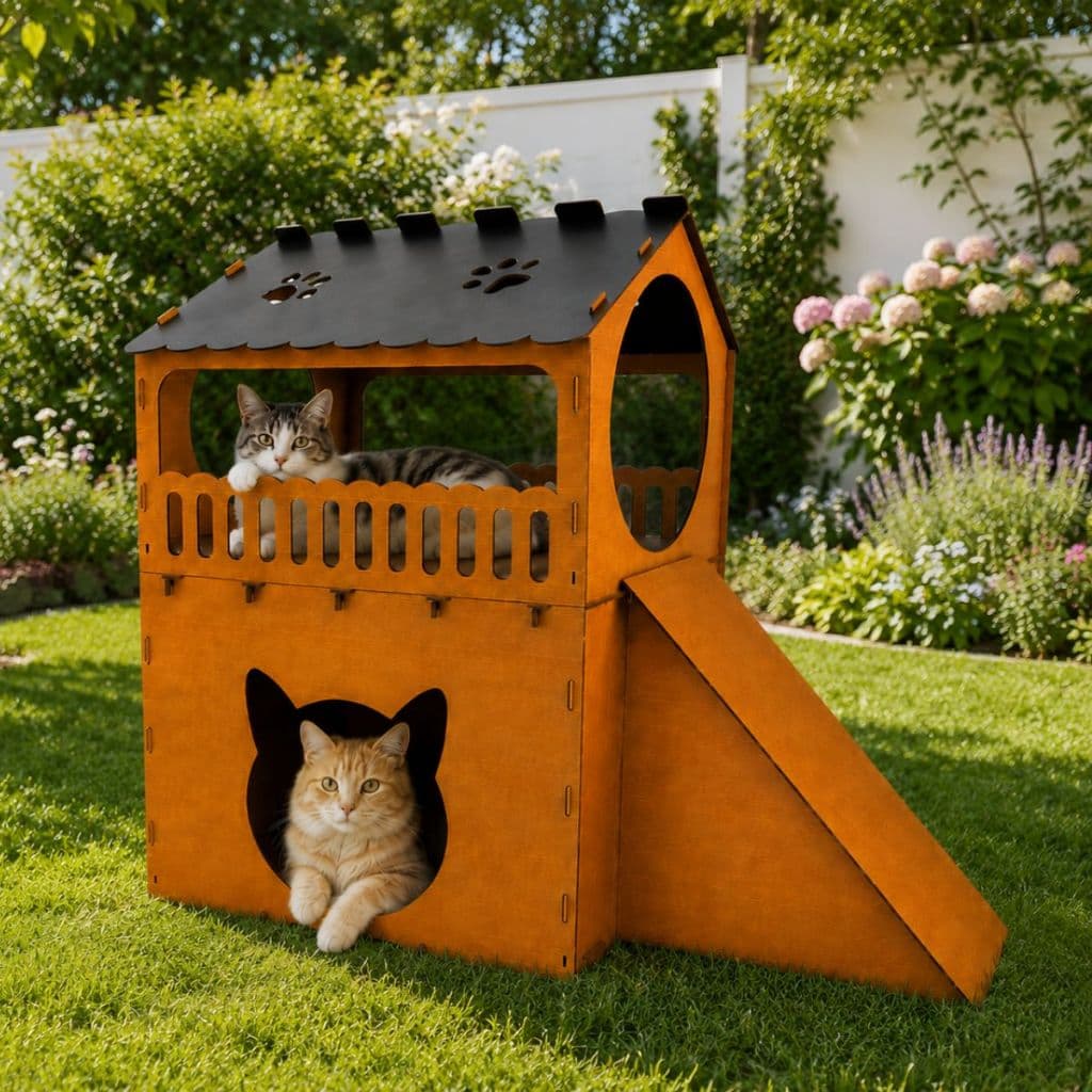 Casa Casinha Toca Playground Para Gatos Pets em MDF Resistente