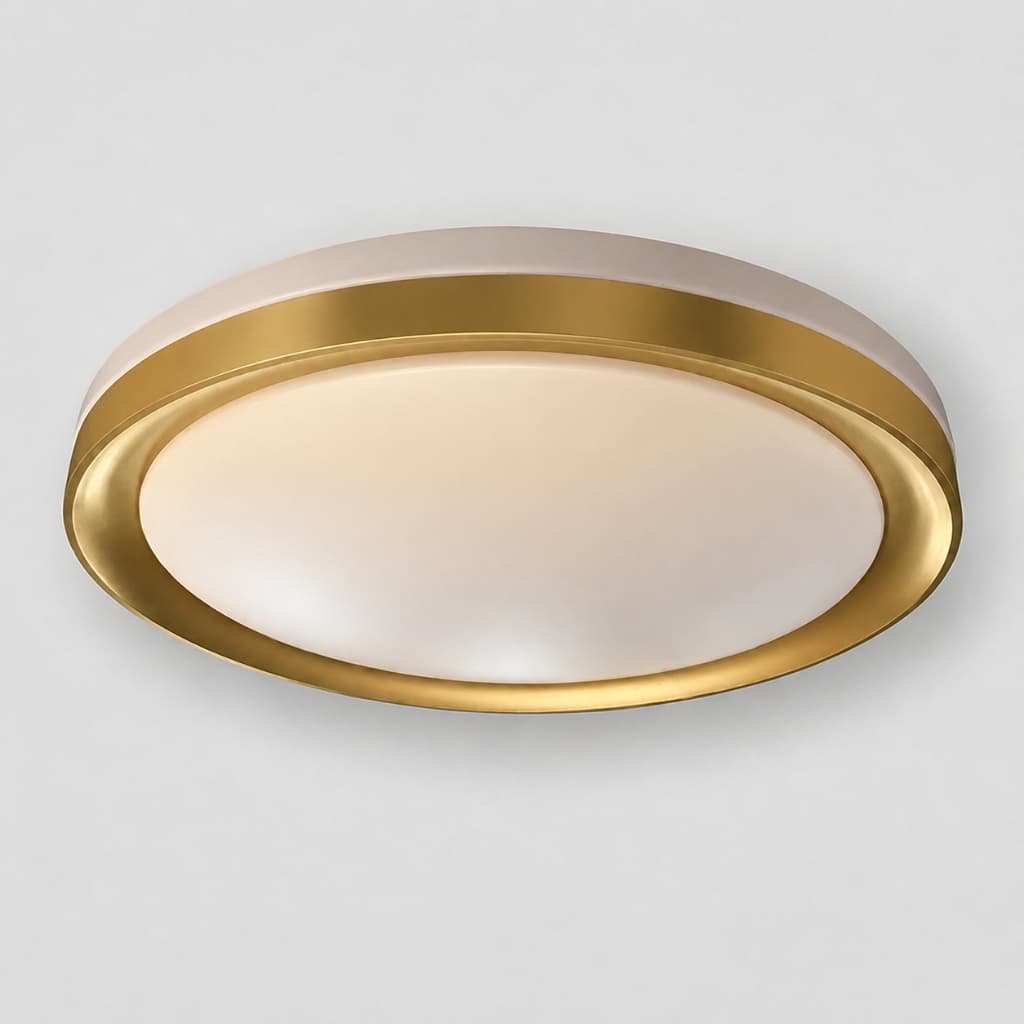 Luminaria de Led Plafon Moderno Redondo Modelo Dourado Acabamento Premium slim 30w Modelo Chass 3 Cores