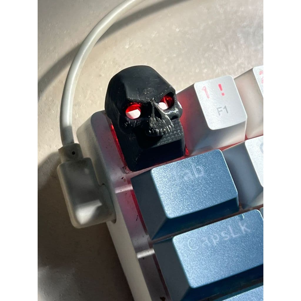 Kit 4 Keycaps Caveira Skull 3D Personalizadas para Teclado Mecânico
