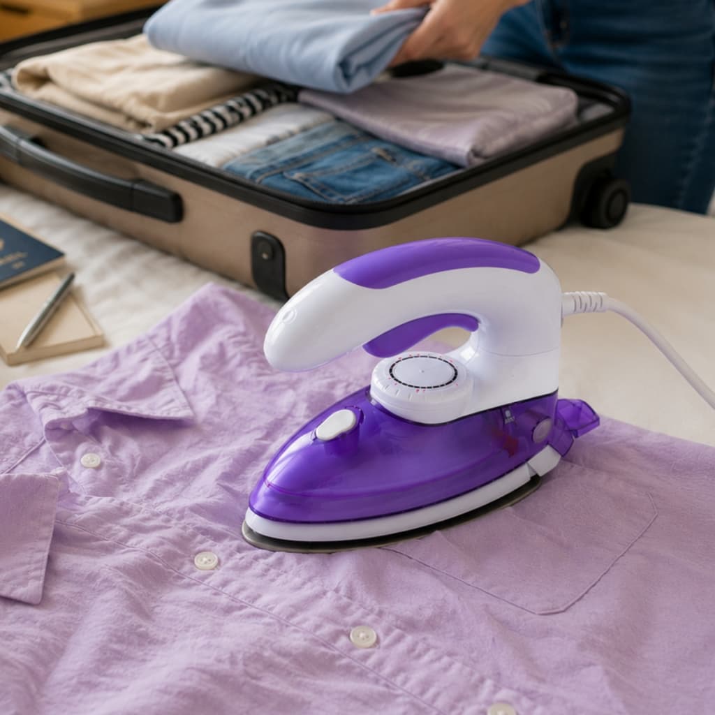 Mini Ferro a Vapor Portátil para Viagem 2 em 1 Steamer Bivolt 127/220V