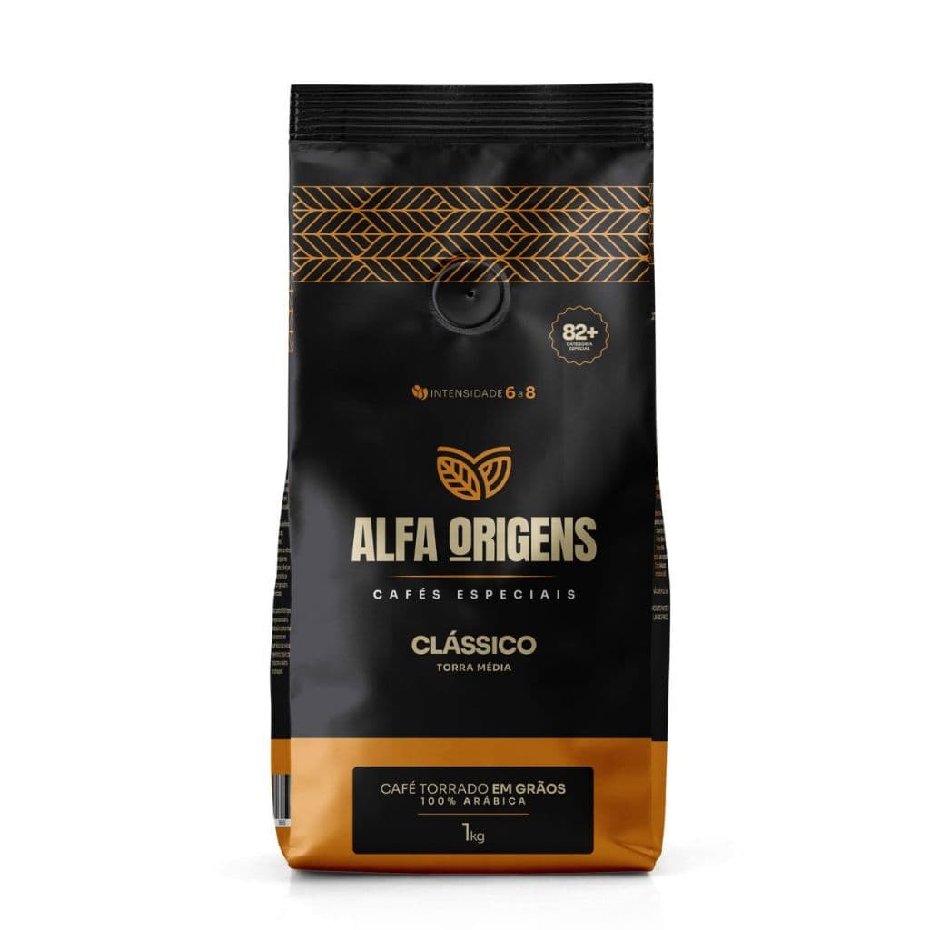 1Kg Café Alfa Origens Clássico em Grãos Especial 100% Arábica 82 pontos