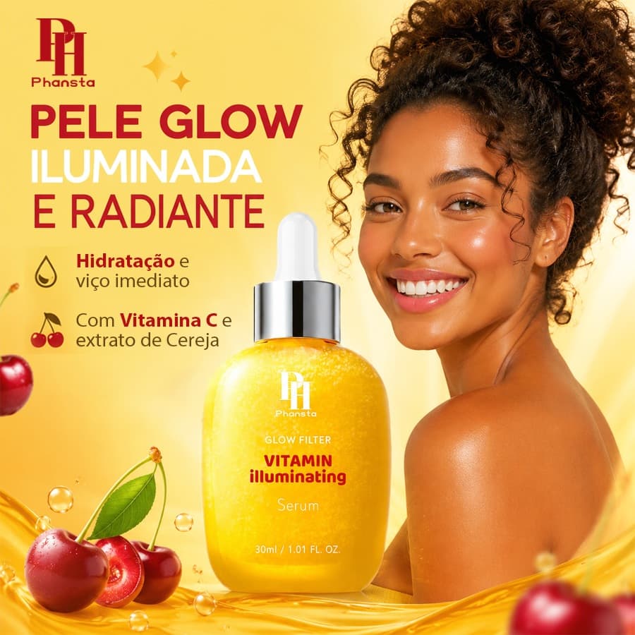 Phansta Sérum Facial Clareador | Vitamina C Niacinamida TXA Anti Manchas 30ml