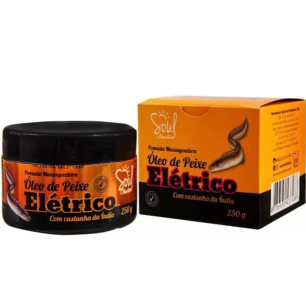 Kit 3 Pomadas Massageadoras Óleo de Peixe Elétrico 250g Alívio Muscular Relaxante Corporal