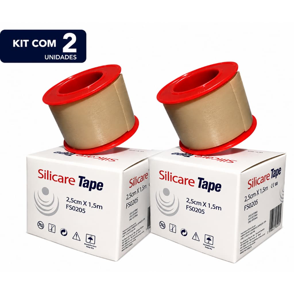 Kit C/2 Fitas De Silicone Silicare Tape 2,5cm x 1,5m (Para Cicatrizes e Queloides) - Vita Medical