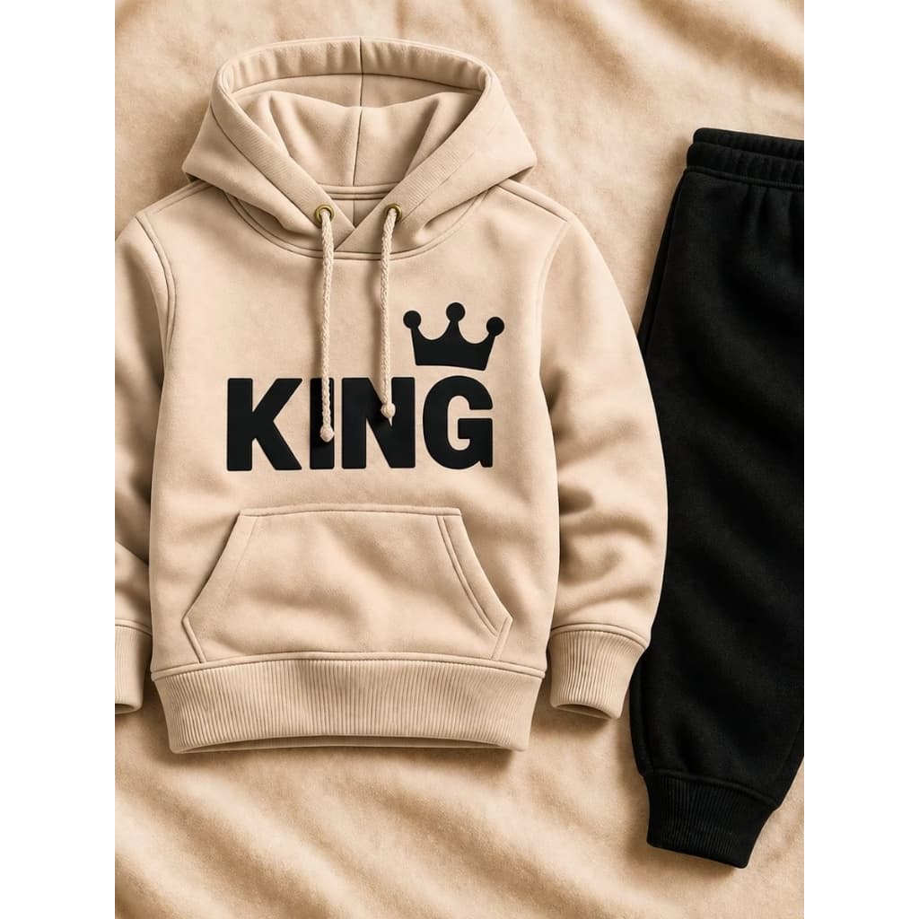 Conjunto Infantil Premium KING Moletom Flanelado em Algodão Unisex Moletom + Calça