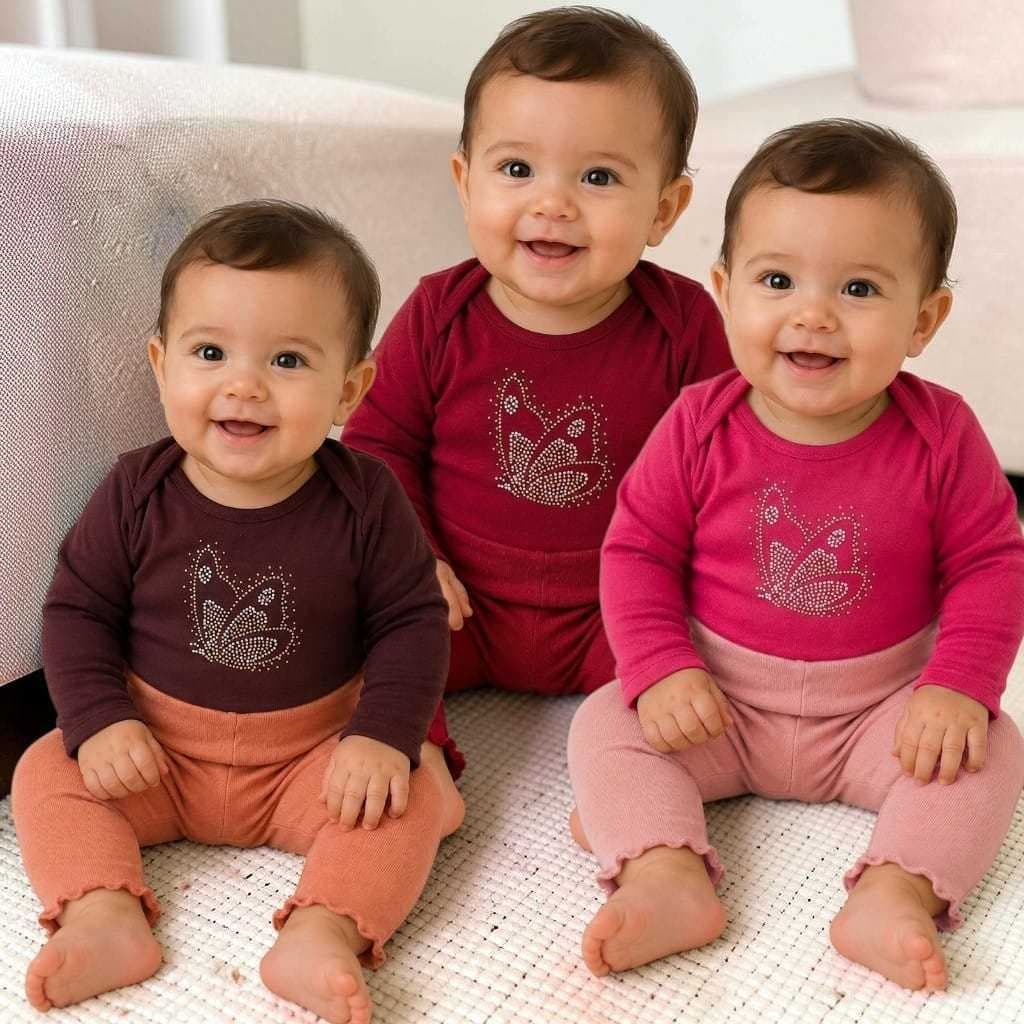 Kit Enxoval Bebê 6 Peças Conjunto Menina Maternidade Algodão 100% Roupinha bebê Manga longa Body Infantil Menina Mijao