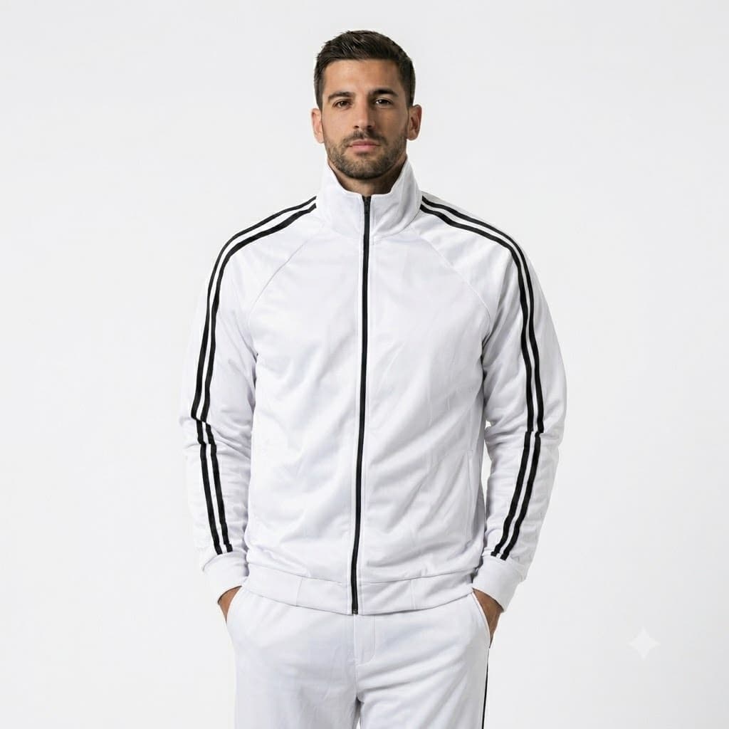 Jaqueta Masculina Gola Alta com Faixas Dryfit Moda Outono/Inverno 2K26