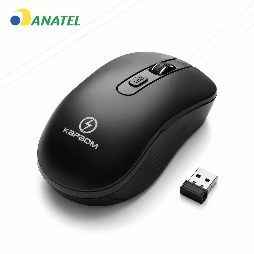 Mouse Sem Fio - Mouse 4 Botões, Durável, Ergonômico - Estudo, Trabalho - Bluetooth - Kapbom KA-602