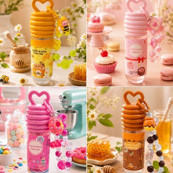 Perfume Pocket Feminino  Fragância Importada Doce Chaveiro (Little Bee, Donut Fun, Honey Hug, Vanilla Pop)