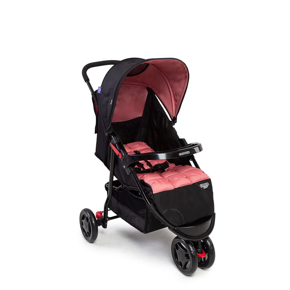 Carrinho de Bebê Cosco Kids Toffy 3 Rodas Passeio 0-15kg Rosa Noite