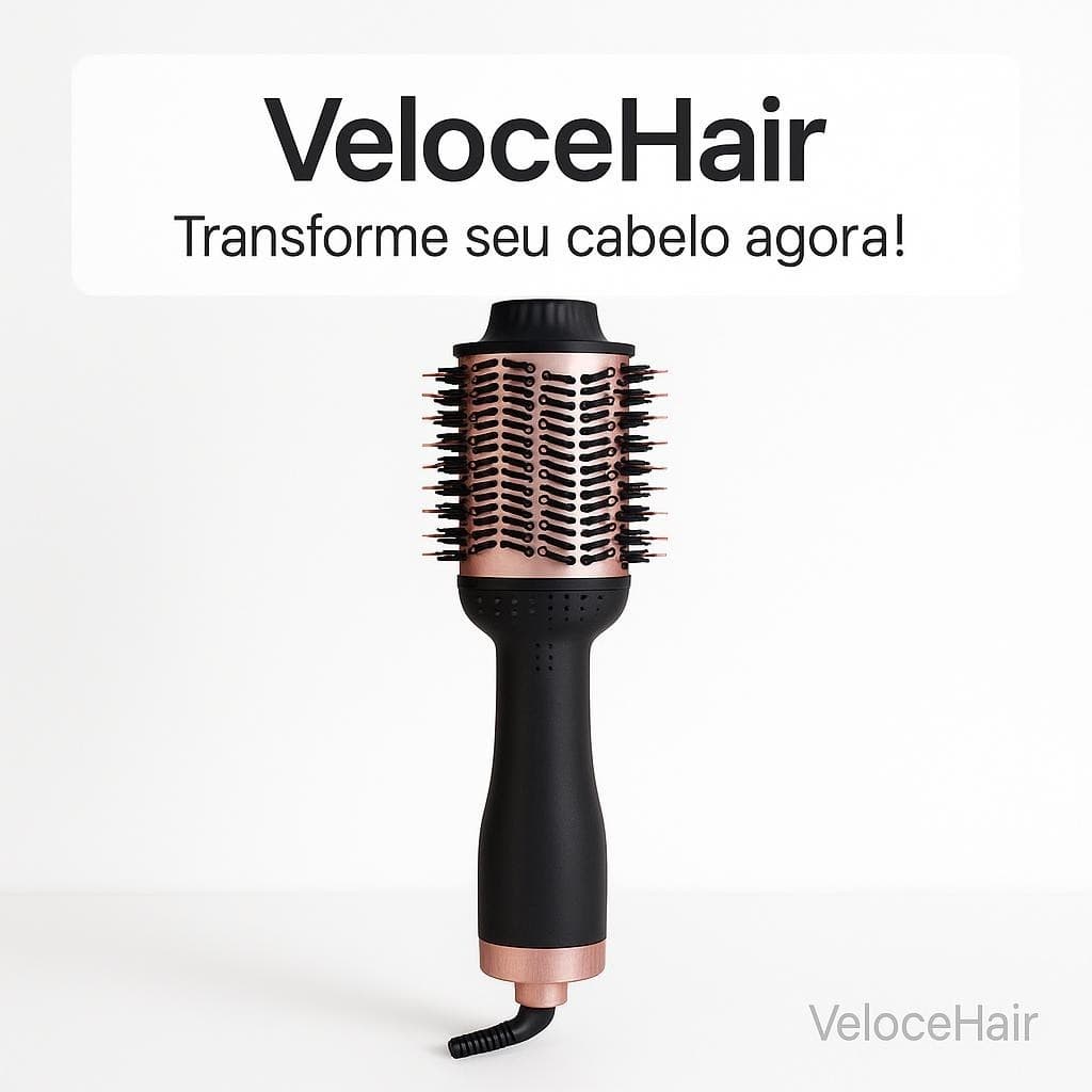 Escova Secadora Cabelo Profissional Bivolt 1300W Anti Frizz