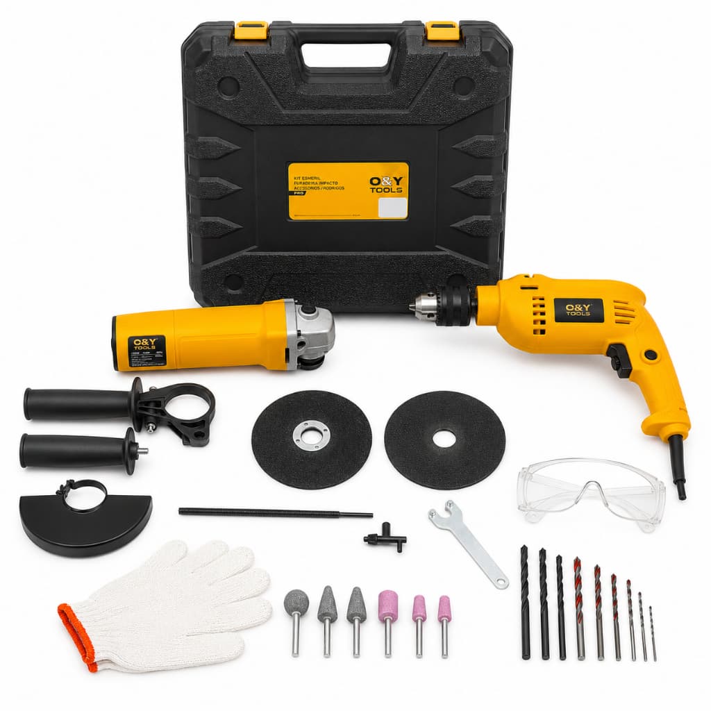 Kit Furadeira Parafusadeira+esmerilhadeira Maleta Lixadeira
