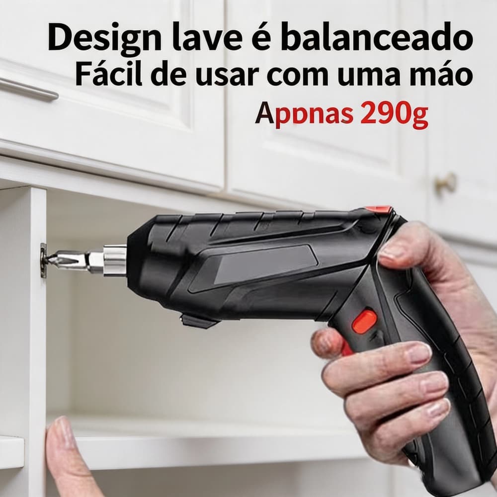 Eficiente Furadeira Parafusadeira Elétrica Resistente e durável Carregamento USB Longa autonomia Versão multifuncional