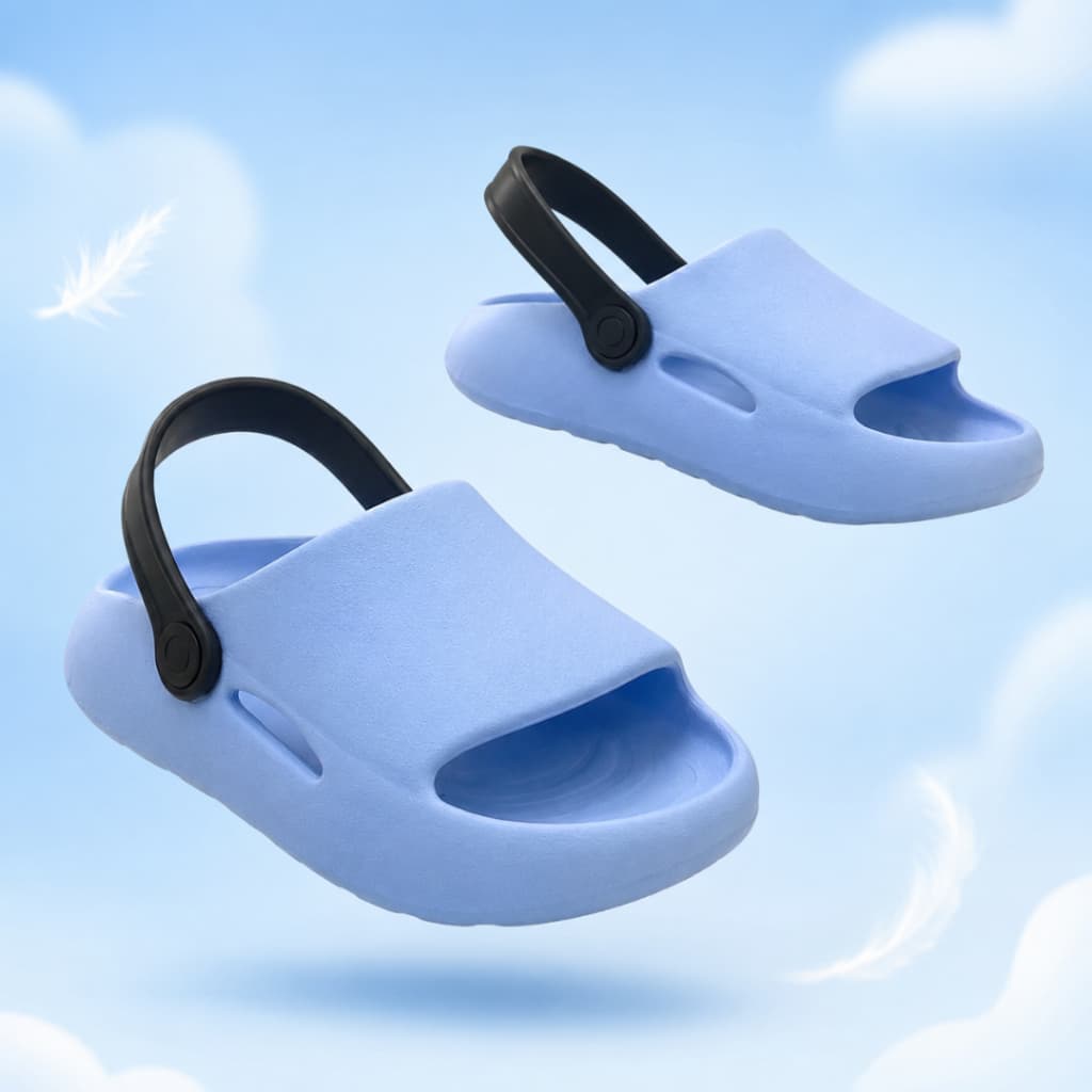 Chinelo Nuvem com Correia 2 em 1 Infantil Menino – Leve, Antiderrapante e Confortável