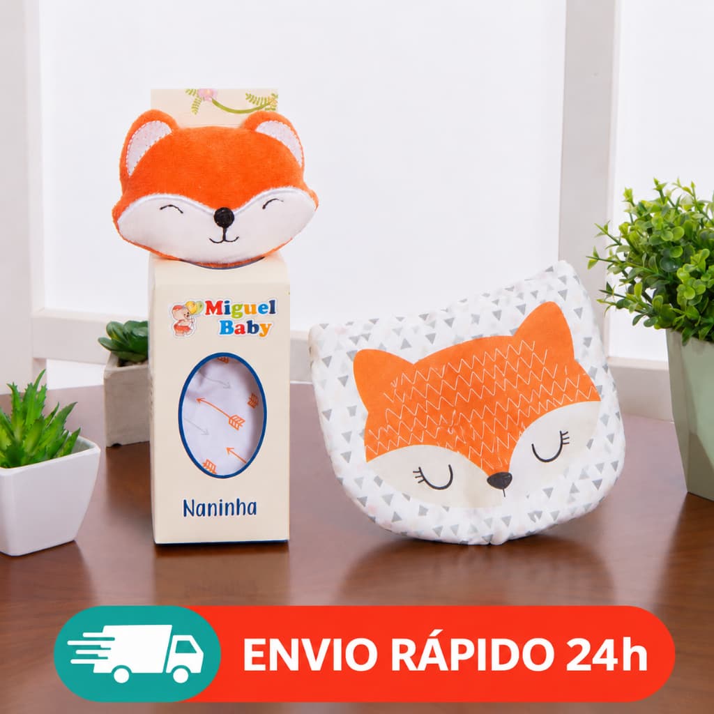 Travesseiro bebê anatômico naninha prendedor de chupeta travesseirinho e naninha menina menino 2pçs