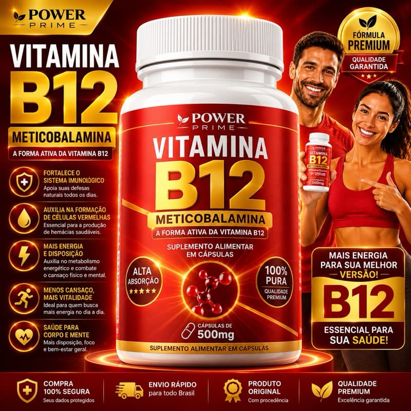 Vitamina B12 metilcobalamina concentrado 120 cápsulas 500mg