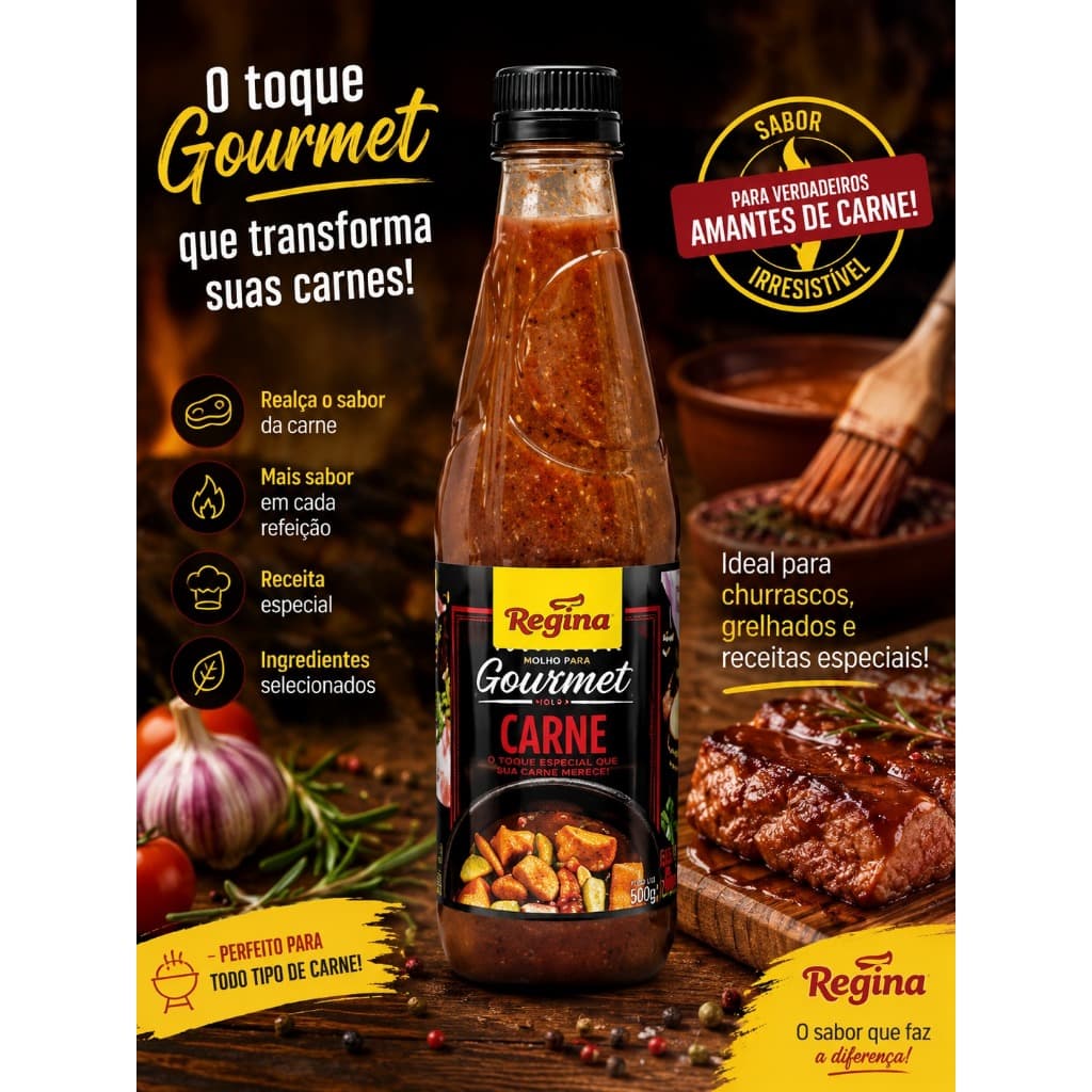 Tempero Gourmet de Carne 500ml Regina