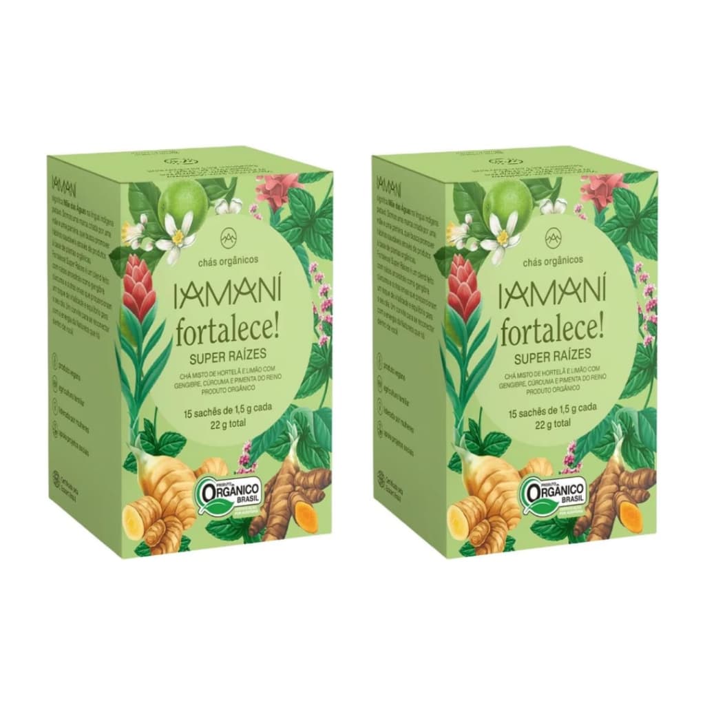 Kit 2 Chá Orgânico Fortalece / Super Imune Iamaní 15 sachês cada