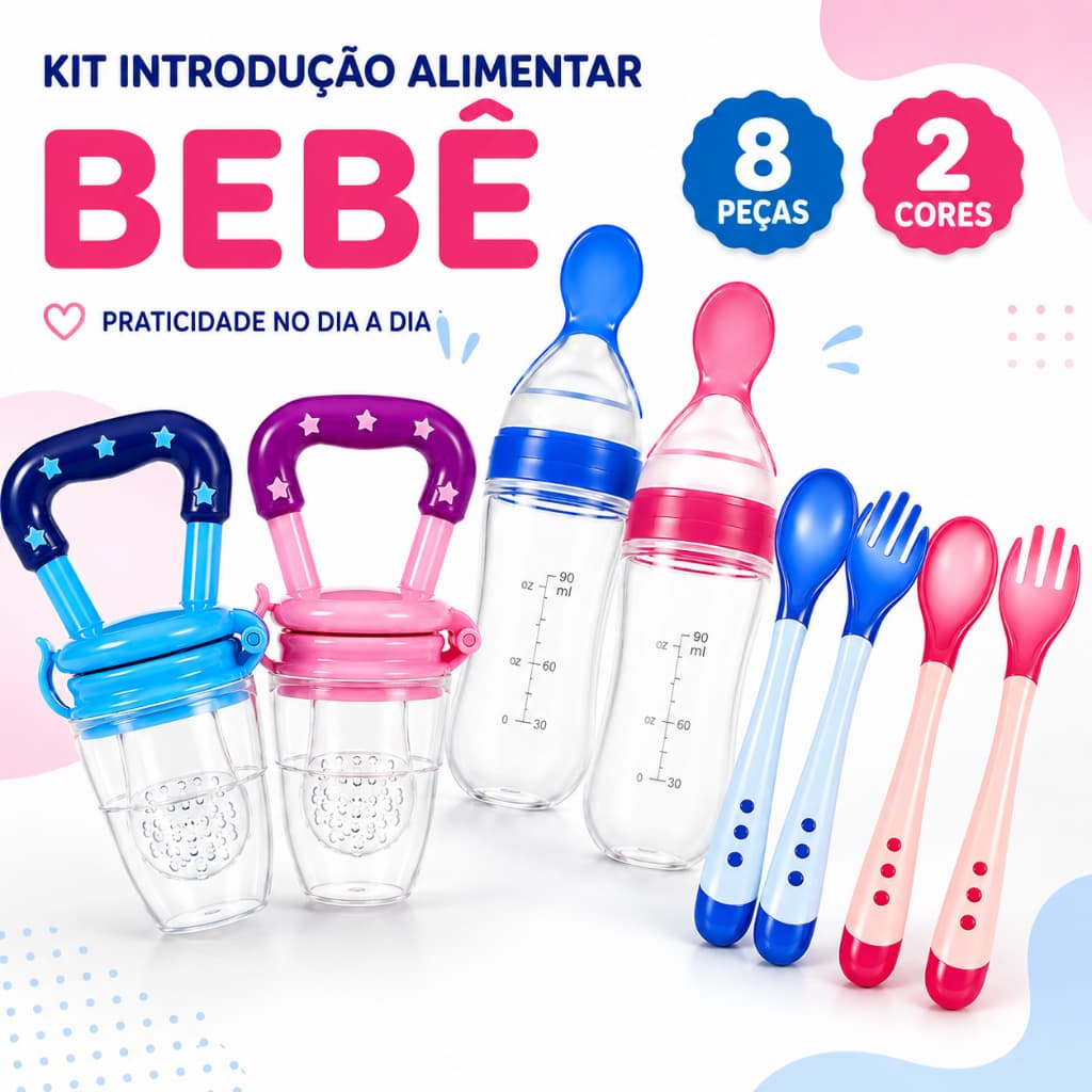 Kit Introdução Alimentar Bebê Chupeta Colher infantil Dosadora