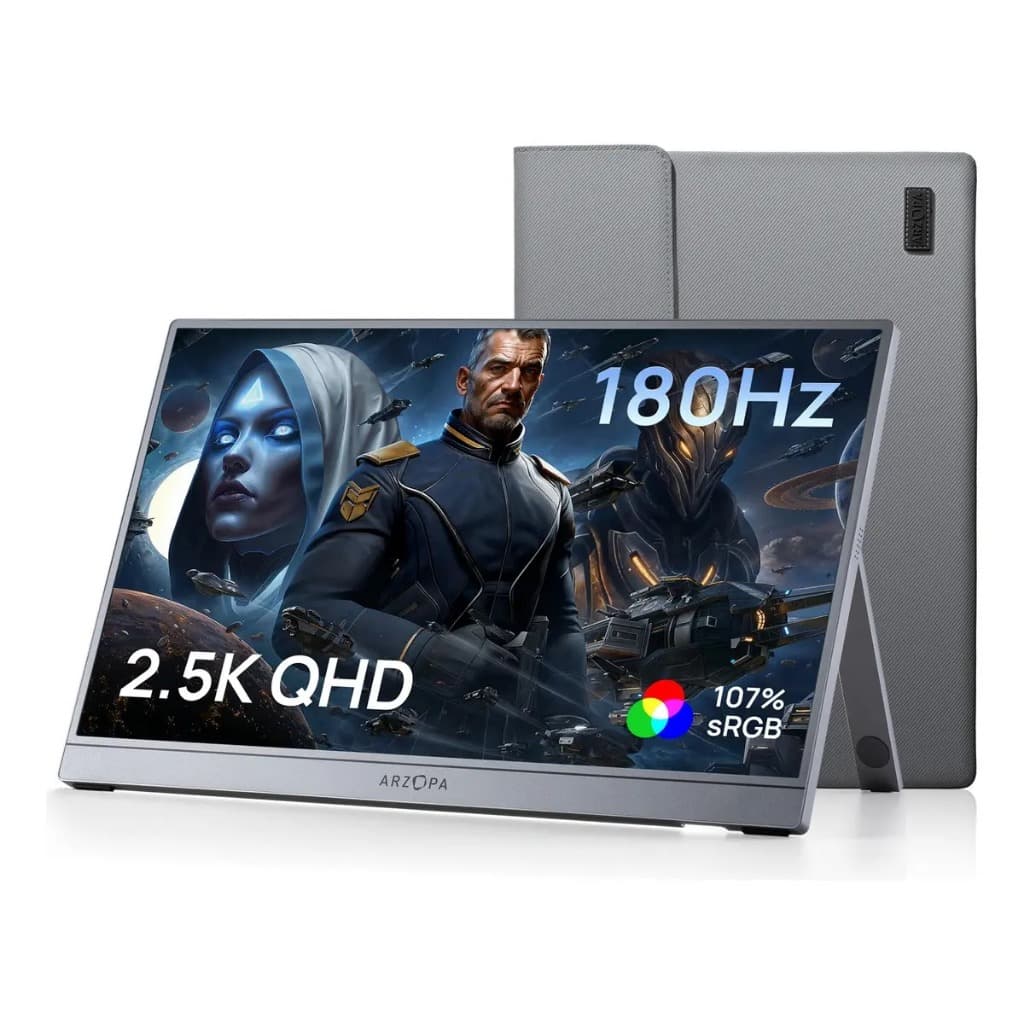 Monitor Portátil Arzopa Z3FC 16.1" 2.5K QHD 180Hz — USB-C, HDMI, IPS, para Notebook, PS5 e Switch