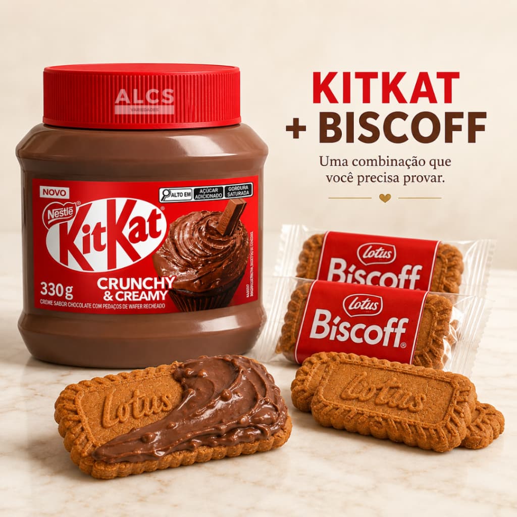 Kit Creme KitKat Crunchy Creamy + Biscoff Belga Importado 8 16 24 Un Chocolate Crocante Original