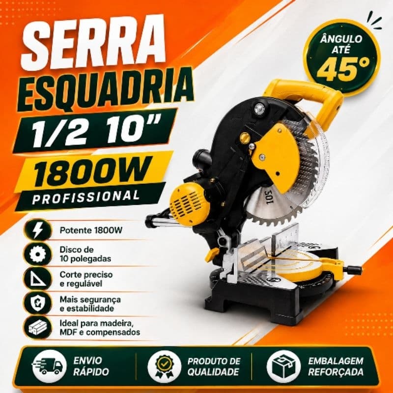 Serra Esquadria 1/2 10 Polegadas 1800w Profissional