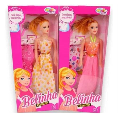 Boneca Articulada Belinha Fashion Com Troca De Roupa E Pente Presente Menina Infantil