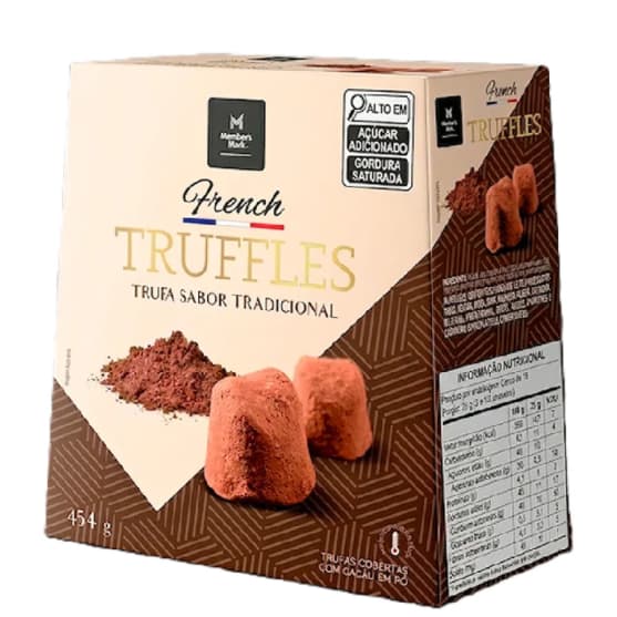 Chocolate Trufa Francesa Gourmet 454g Caixa Presente Premium Trufas França Importado Kit Presente Namorada Aniversário