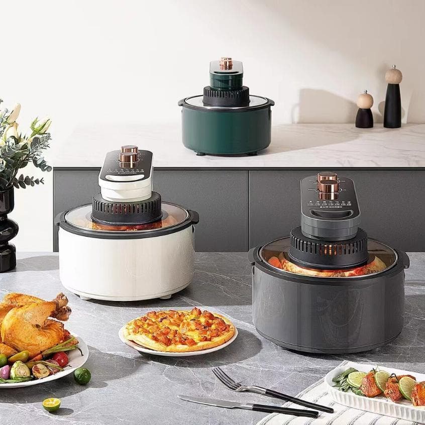 Fritadeira Elétrica Air Fryer Digital Sem Óleo Com Panela Removível e Grelha Para Preparo