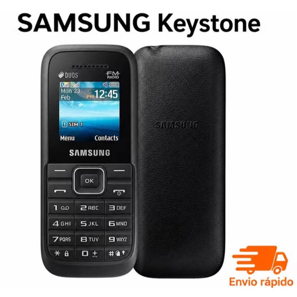 Celular Samsung Keystone 3G Duos 2 Chips Dual SIM Teclado Físico Rádio FM Celular Simples Para Idosos