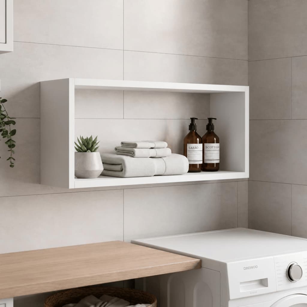 Nicho Retangular Parede Prateleira Decorativa Sala Suporte Banheiro Organizador Lavanderia 50cm