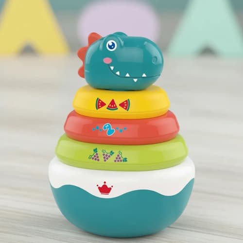 Brinquedo Educativo Dinossauro Anéis De Empilhamento Bebês Brinquedo Educativo Dinossauro Anéis De Empilhamento Bebês Br