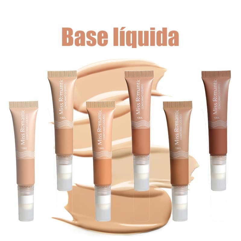 Base Líquida Miss Romantic – Toque Aveludado, Cobertura Suave e Acabamento Natural
