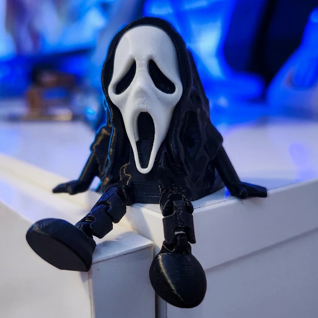 Decoração Geek Gamer Fantasma Articulado Halloween Ghostface