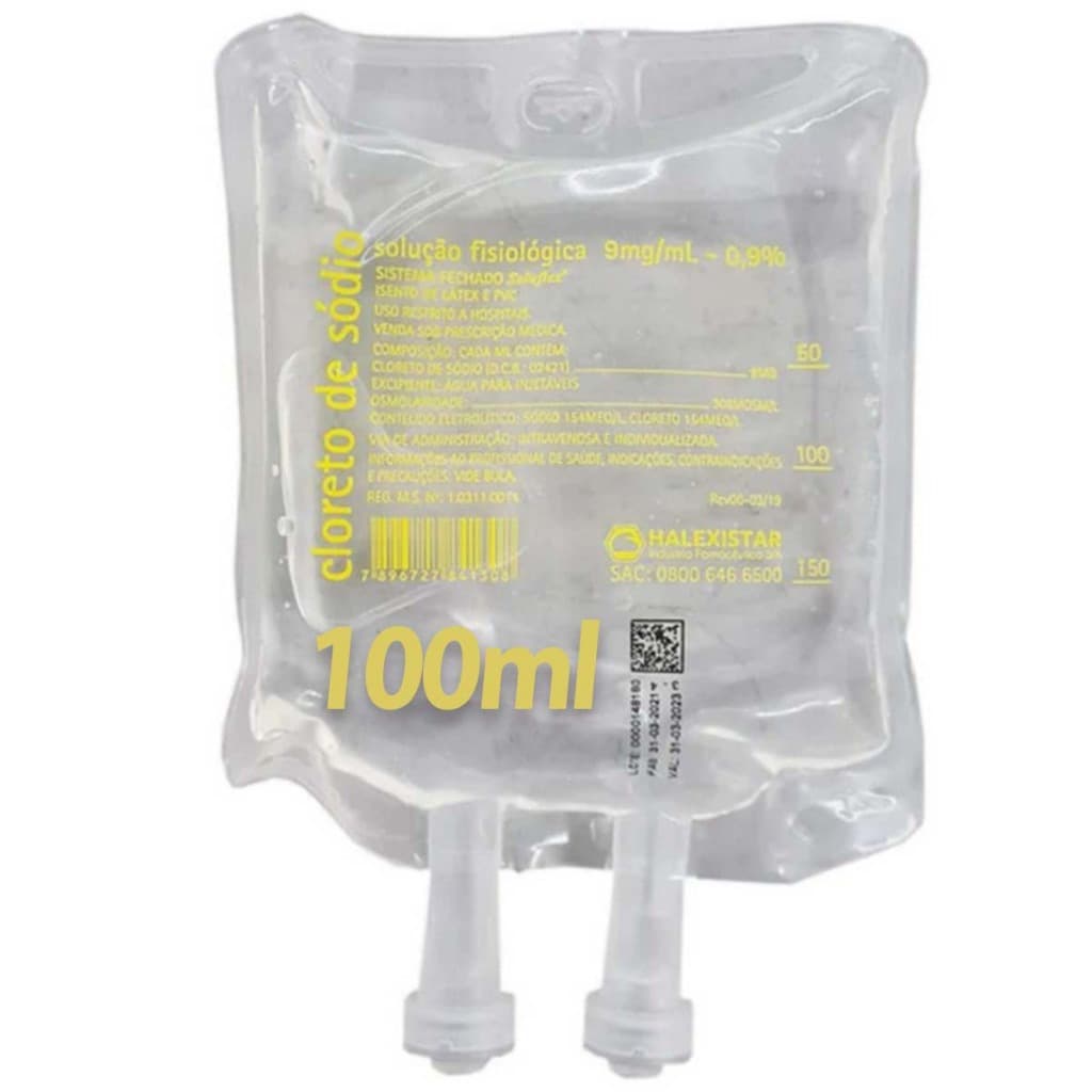 Kit 10 Soro Cloreto de Sódio 09% de 100ml+ Kit 10 Equipo Soro