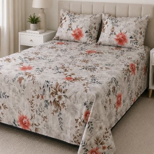 Jogo de Cama Casal 3 Peças: Lençol + 2 Fronhas