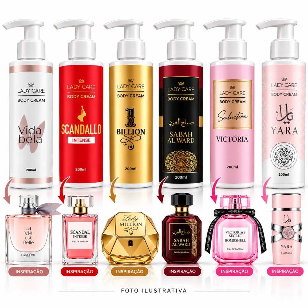 Hidratante Corporal, Hidratante Pele 200 ml Lady Care Yara Asad Black Asad Bourbon Billion BodyCream