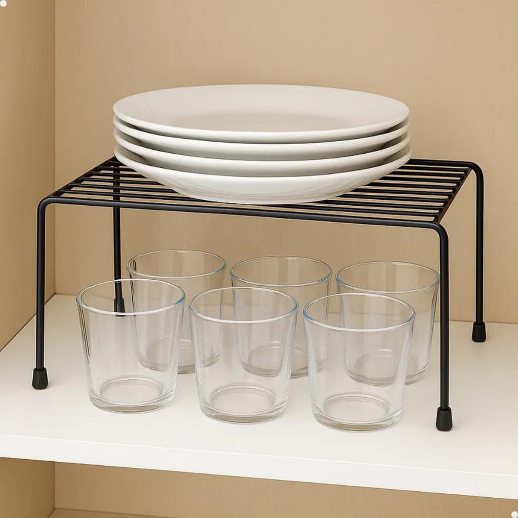 Organizador De Armário Cozinha Prateleira Rack Suspenso Multiuso 22Cm