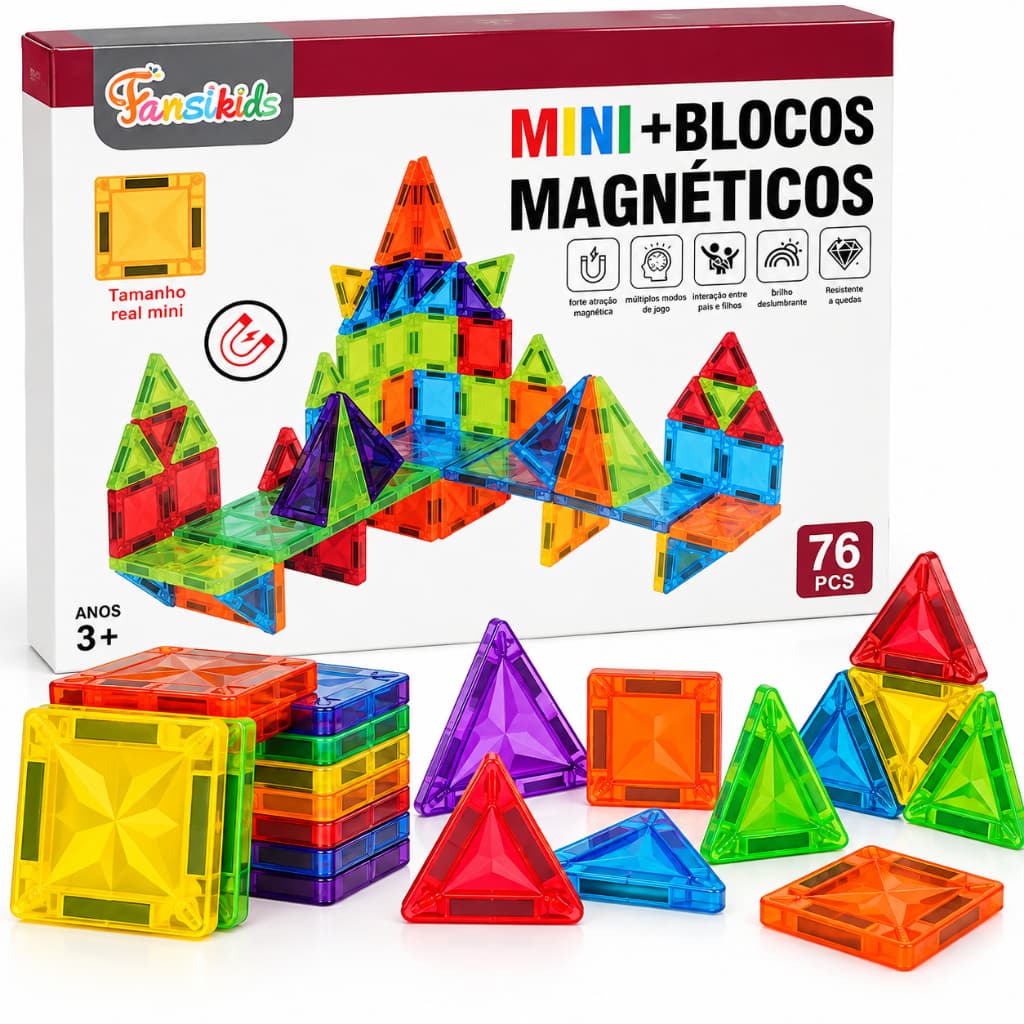 Brinquedo Bloco Magnético Bloco De Montar Construção Educativo Infantil Brinquedo Para Viagens Passeios Restaurante