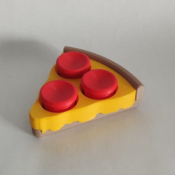 Fidget Toy Pizza Clicker Triplo Teclado Mecânico 3 Botões Sensorial Anti Stress Ansiedade TDAH 3D