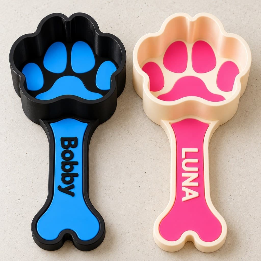 Colher Medidora de Ração Pet Personalizada | Pegador de Ração para Cachorro e Gato