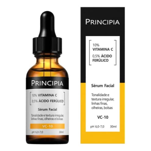 Principia Sérum com 10% de Vitamina C e 0,5% de Ácido Ferúlico com alta eficácia contra linhas finas 35
