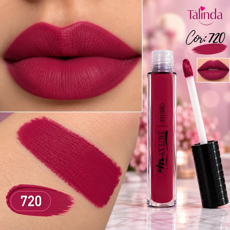 Batom Líquido 24hs Confort + Hidratação - Matte - Super Lançamento 670 a 769 Maxlove