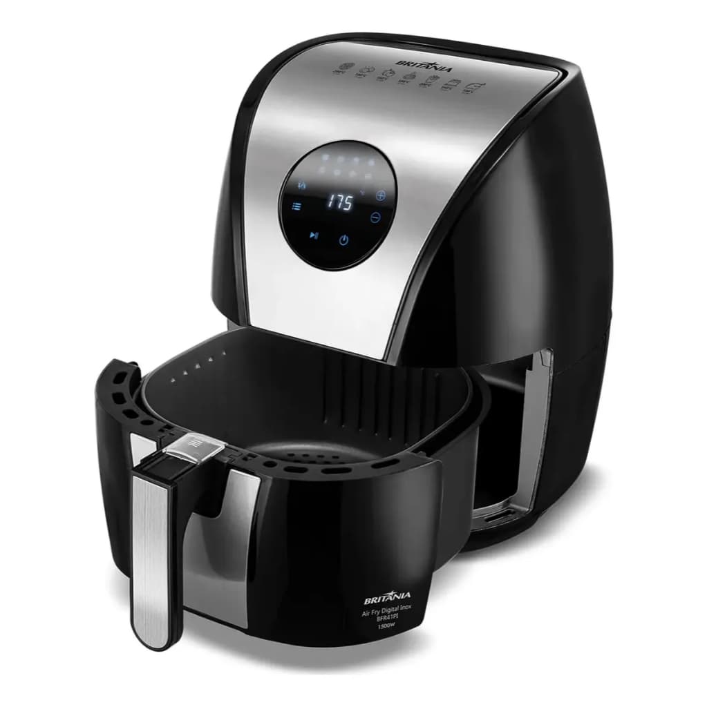 Fritadeira Air Fryer Britânia Digital Inox 5L BFR41PI 1500W