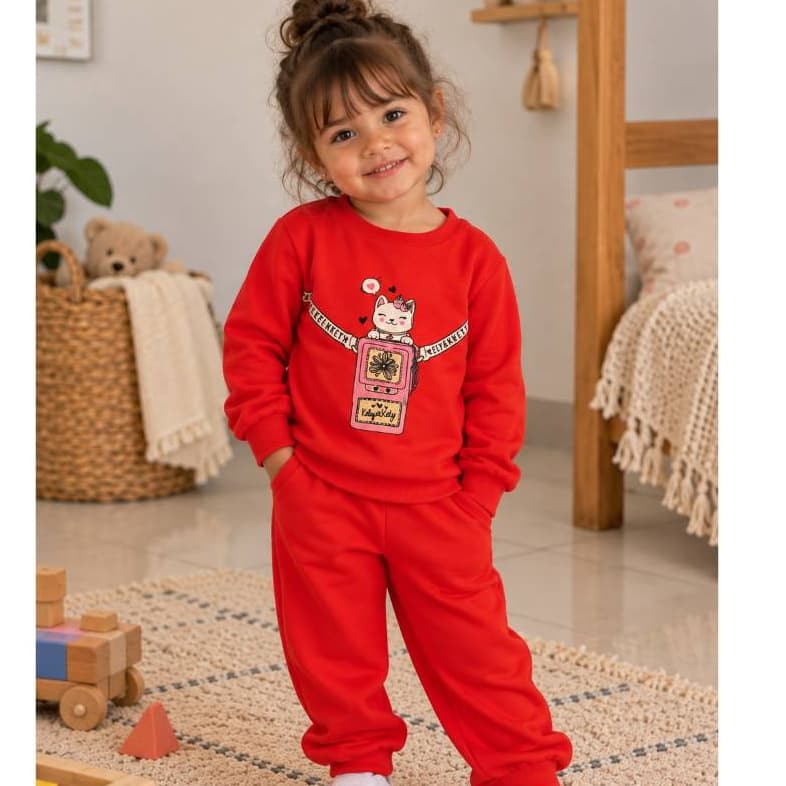 Conjunto Moletom Infantil Feminino Kely & Kety - Tamanho 3 Anos - Conjunto Moletom Bebê Menina