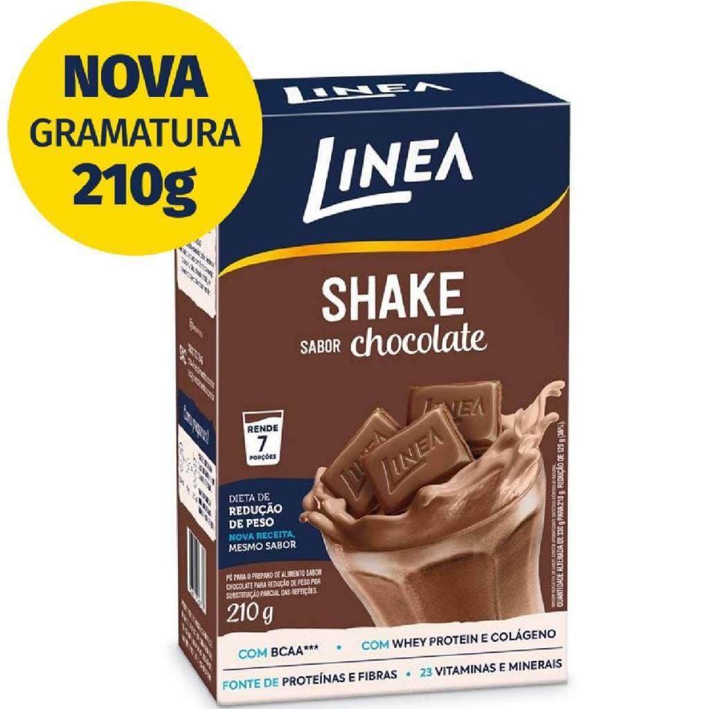 Linea Shake Sabor Chocolate 210g Dieta de Redução de Peso com BCAA Whey Protein e Colágeno