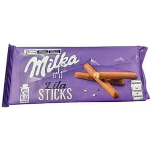 Biscoito Importado Milka Lila Sticks 112g Palitos Chocolate Ao Leite