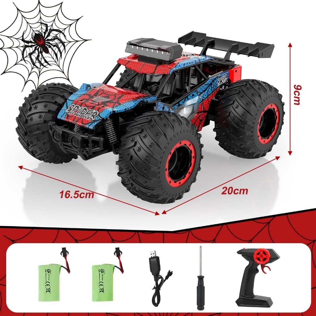 Carrinho De Liga Controle Remoto Monster Truck Homem Aranha